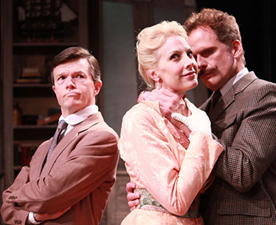  Joe Kirkendall, Elizabeth Marshall Black and Joel Sandel in the Main Street Theater's production of Heartbreak House. Photo by  RicOrnelProductions.com 