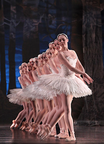 Artists of Houston Ballet in Stanton Welch’s Swan Lake Photo by Amitava Sarkar.