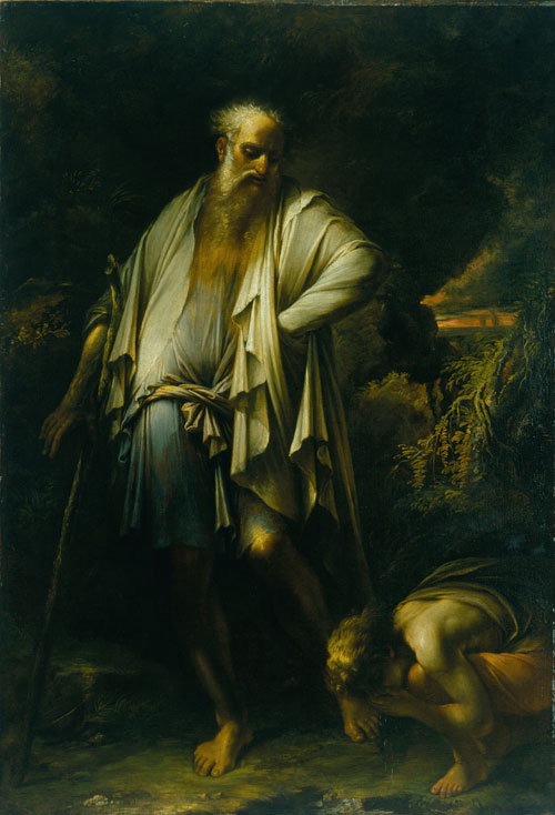 Salvator Rosa, Diogenes Casting Away His Cup, c. 1660. Oil on canvas. Sarah Campbell Blaffer Foundation.