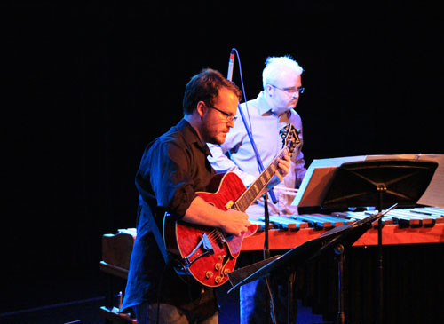 George Heathco and Luke Hubley of Liminal Space found the right size and atmosphere at Frenetic Theater for Round One: Works from the New Music Initiative on June 2nd.. photo by Nicholas Leh Baker