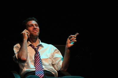 Jordan Jaffe in Black Lab Theatre's production of Assistance.  Photo by Pin Lim.