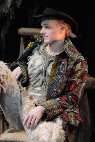 Jay Sullivan as Peter Pan in the Alley Theatre’s 2010 production of Peter Pan, or The Boy Who Would Not Grow Up.   Photo by Jann Whaley.