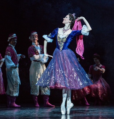 Mireille Hassenboeher in Houston Ballet's production of The Merry Widow. Photo by Amitava Sarkar.