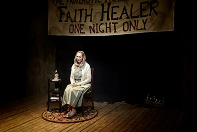 Kim Tobin  in Stark Naked Theatre's production of Faith Healer. Photo by Gabriella Nissen. 