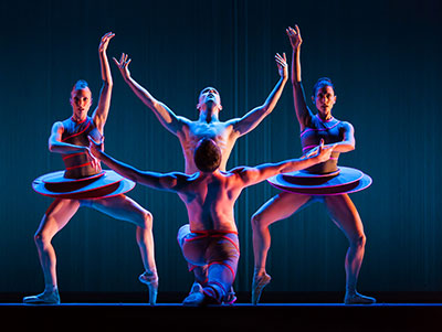  Ballet Austin dancers  Ashley Lynn, Paul Michael Bloodgood, Allisyn Paino-Martin and Ed Carr in Stephen Mills’ Liminal Glam. Photo  by Tony Spielberg. 