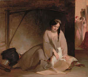 Thomas Sully  American, born England, 1783 –1872  Cinderella at the Kitchen Fire, 1843  Oil on canvas, 50 × 58 in. (127 × 147.3 cm)  Dallas Museum of Art, gift of the Pauline Allen Gill Foundation, 2005.1 