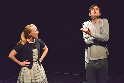 Danielle Pickard and Justin Locklear in Second Thought Theatre's production of COCK. Photo by Kay Almond.