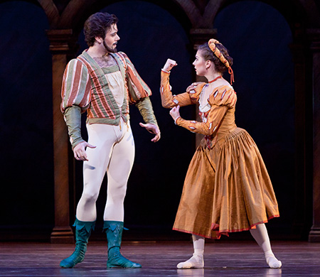 Melody Mennite and Connor Walsh in John Cranko's The Taming of the Shrew. Photo by Amitava Sarkar.