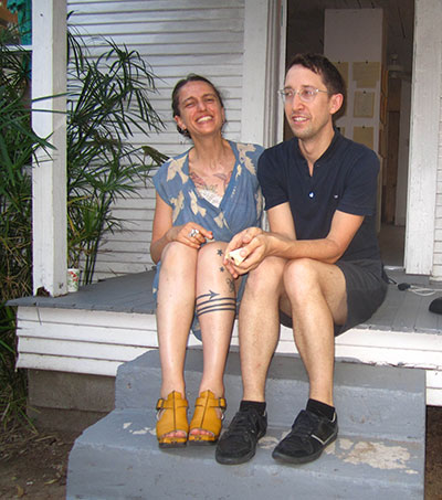 Antena on the back porch of their installation at Project Row Houses (Rounc 36, 2012) Photograph: Courtesy the artists.