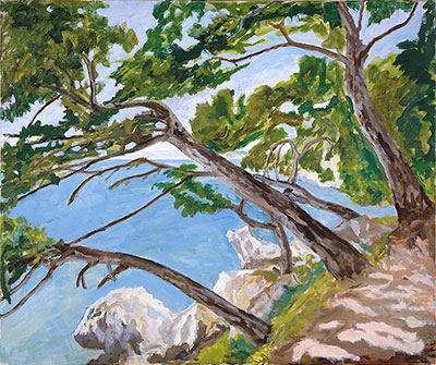 Winston Churchill, Sea and Pine Trees, Cap d'Ail, c. 1955, oil on canvas, Dallas Museum of Art, The Wendy and Emery Reves Collection.