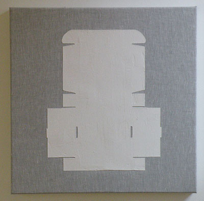 Travis LaMothe 0427, 2014 Drywall compound on linen 24"x24"x2" Courtesy of the artist and RE Gallery 