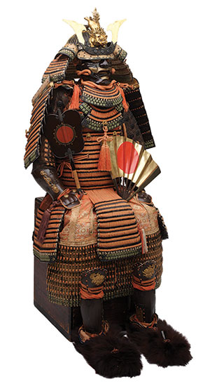 Armor with the Features of a Tengu, late Edo period, 1854, iron, lacquer, vegetable fiber, bear fur, leather, feathers, and fabric. Photograph by Brad Flowers. © The Ann & Gabriel Barbier-Mueller Museum, Dallas.