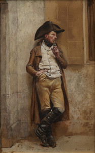 Jean-Louis-Ernest Meissonier The Smoker (A Man of the First Empire), 1873 Watercolor and gouache on paper Overall: 13 7/8 x 8 5/8 in. (35.2 x 22 cm) Private collection On view in Mind’s Eye: Masterworks on Paper from David to Cézanne at the Dallas Museum of Art