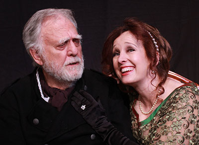 Captain Shotover (Charles Krohn) and his daughter Hesione Hushabye (Celeste Roberts) In Mains Street Theater's production of Heartbreak House. Photo by RicOrnelProductions.com.