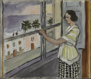 Henri Matisse French, 1869-1954 Young Woman at the Window, Sunset, 1921 Oil on canvas; h. 20 11/16 in. (52.5 cm), w. 20 5/8 in. (52.4 cm) The Baltimore Museum of Art: The Cone Collection, formed by Dr. Claribel Cone and Miss Etta Cone of Baltimore, Maryland, BMA 1950.245 Photography by Mitro Hood ©2014 Succession H. Matisse / Artists Rights Society (ARS), New York