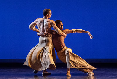 Albert Drake and MyKal Stromile in Bruce Wood’s Hide Me Angel, Commissioned by TITAS for Command Performance. Photo by Sharen Bradford.