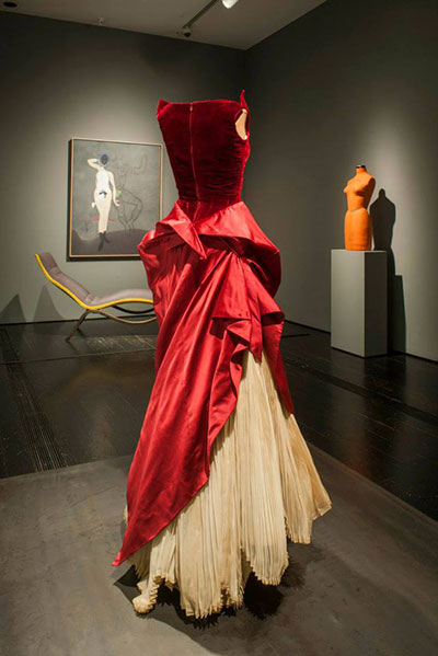 Installation view of A Thin Wall of Air: Charles James at the Menil Collection. Photograph by Paul Hester.