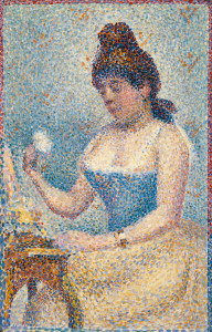 Georges Seurat, Young Woman Powdering Herself, 1889, oil on wood, the Museum of Fine Arts, Houston, gift of Audrey Jones Beck.