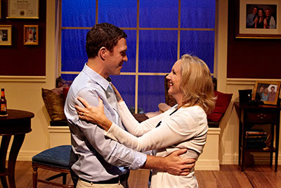 Justin Doran and Kim Tobin-Lehl in  Stark Naked Theatre's production of The God Game. Photo by Gabriella Nissen.