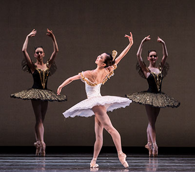 Yuriko Kajiya  and Artists of Houston Ballet in Paquita Photo by Amitava Sarkar.