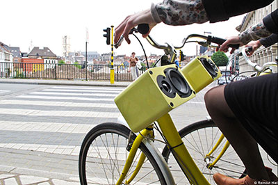 Kaffe Matthews, The Swamp that was, a bicycle opera, 2012.    Photo by Reinout Hiel.