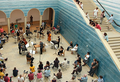 Travis Weller’s Symmetrographia at Blanton Museum of Art as part of Sound Space :Sound Construction. Photo by Mary Myers.