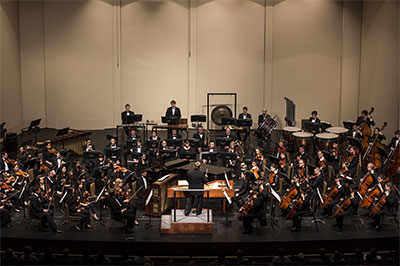 The UT Symphony Orchestra, under the baton of Gerhardt Zimmermann, will accompany Butler Opera Center singers for an excerpt of the first act of La Bohème, and a piece from Candide. 