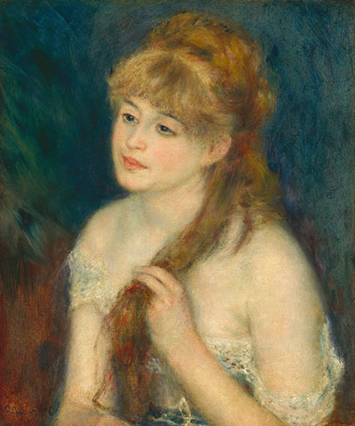 Auguste Renoir, Young Woman Braiding Her Hair, 1876. Oil on canvas. National Gallery of Art Washington, DC, Ailsa Mellon Bruce Collection.