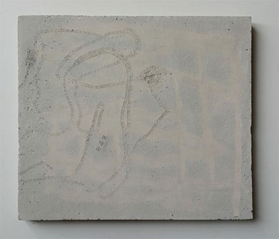 Anna Bella-Papp, untitled, 2014, clay, 12 3/8 x 10 7/8 x ¾ in. (31.5 x 27.5 x 1.8 cm), Courtesy of the artist and Stuart Shave / Modern Art, London.  © Anna-Bella Papp 