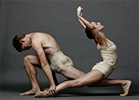 Leticia Oliveira and Carl Coomer in Texas Ballet Theater of Juri Kylian’s Petite Mort. Photo by Steven Visneau.