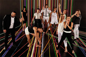 Chris Schlichting with Jennifer Davis & Alpha Consumer perform Stripe Tease as part of the Fusebox Festival on April 10-12 at Salvage Vanguard Theatre. Photo by Gene Pittman, courtesy of the Walker Art Center.