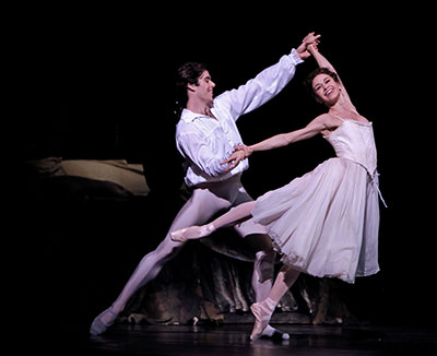 Connor Walsh and Amy Fote in the Houston Ballet production of Kenneth MacMillan's Manon. Photo by Amitava Sarkar.