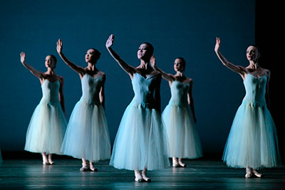 Artists of Houston Ballet in Balanchine's Serenade. Photo by Amitava Sarkar.