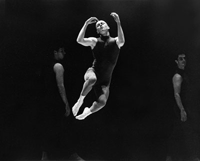 Ballet Austin artistic director Stephen Mills dancing his work, Ashes, at Ballet Austin in 1998. Photo by Lucia Uhl.