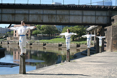 UH students in Karen Stokes’ Backstage at Allen’s Landing. Photo by courtesy of Karen Stokes Dance.