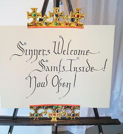 Stephanie Saint Sanchez, Sinners Welcome, Saints Inside. Now Open, 2015.