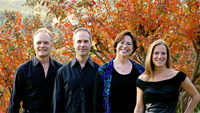 MUSIQA presents SOLI Chamber Ensemble New Music From Near and Far, Part I Saturday, Oct.10, 2015 at the MATCH. Pictured L-R: David Mollenauer, Ertan Torgul, Carolyn True and Stephanie Key. Photo courtesy of SOLI Chamber Ensemble. 