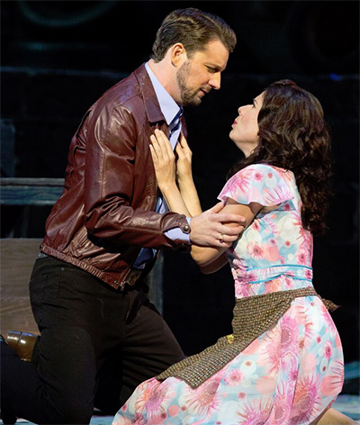 Liam Bonner as Silvio and Ana Maria Martinez as Nedda in the LA Opera production of Pagliacci. Photo by Craig T. Mathew, courtesy of LA Opera. 