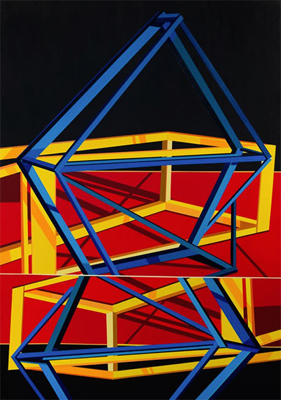 Tommy Fitzpatrick, Twin Diamonds, 2015 acrylic on canvas 68 x 48 inches