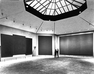 Rothko Chapel Interior 1971 Photo by Hickey-Robertson.