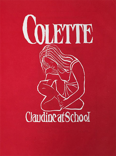 Colette Copeland, Claudine at School, linocut, 2015.