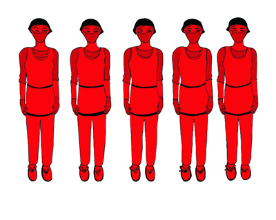 Danielle Dean, True Red (video still), 2015, hand-drawn digital animation with sound, 3:45 (loop), courtesy the artist.