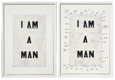 Glenn Ligon, Condition Report, 2000, inkjet print in colors on wove paper and screenprint over inkjet print in colors on wove paper, the Museum of Fine Arts, Houston, Museum purchase funded by Stephen Crain, W. Gregory Looser, and Tony Visage, in honor of David Schwab at “One Great Night in November, 2005.”