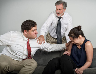 Gabe Regojo, Sam Stengler and Ruth McCleskey in The Baby. 