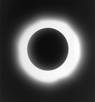 Caleb Charland, Penumbra #1421 Shadow of a Candle Placed on Photographic Paper (2015), 14 x 11in., Silver Gelatin print.
