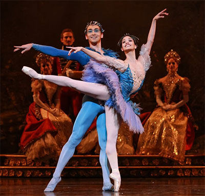 Karina Gonzalez and Charles-Louis Yoshiyama in Ben Stevenson's The Sleeping Beauty.