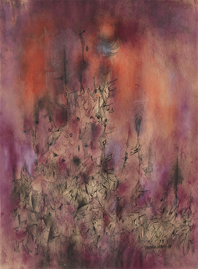 Norman Lewis (1909–1979) Countless Upward, 1959 Watercolor, ink, and crayon on paper © Estate of Norman W. Lewis; Courtesy of Michael Rosenfeld Gallery LLC, New York, NY Private Collection