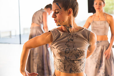 Kelsey Gibbs, Axiom Quartet in Frameworks Dance Artistic director Lydia Hance’s Drift at Asia Society Texas Center. Photo by Lynn Lane.