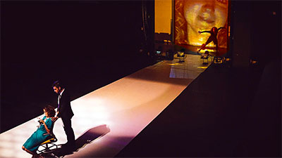 Indigo Rael, Clay Moore and Hailley Laurèn in ARCOS Dance production of DOMAIN. Photo by Mattias Marasigan.