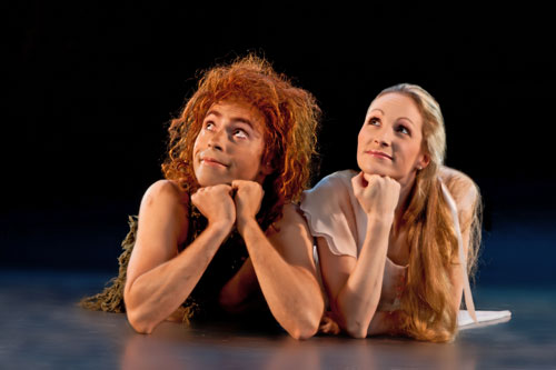 Houston Ballet artists Ilya Kozadayev and Sara Webb in Trey McIntyre's Peter Pan Photo by Amitava Sarkar 